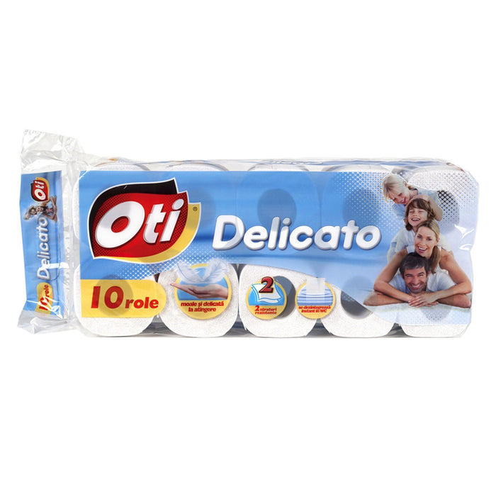 Hartie igienica OTI Delicato, 2 straturi, 10 role