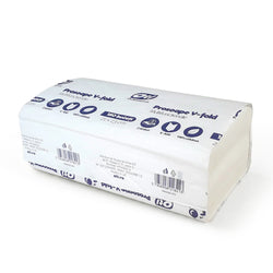 Prosoape V-fold, celuloza, alb, laminat, 2 straturi, 150 foi/pachet, 21x23 cm