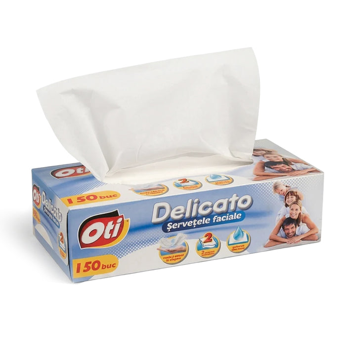 Servetele faciale OTI Delicato, 2 straturi, 150 buc./cutie