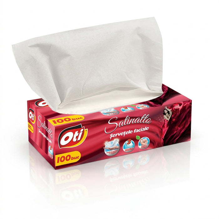 Servetele faciale OTI Satinatto, 3 straturi, 100 buc./cutie