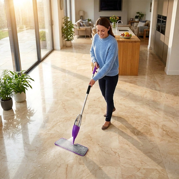 Mop spray cu 2 fete din microfibra