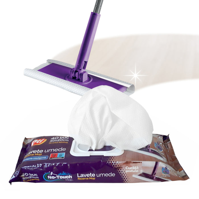 Lavete umede - Rezerve mop No-Touch, 30x20 cm, 40 buc./pachet