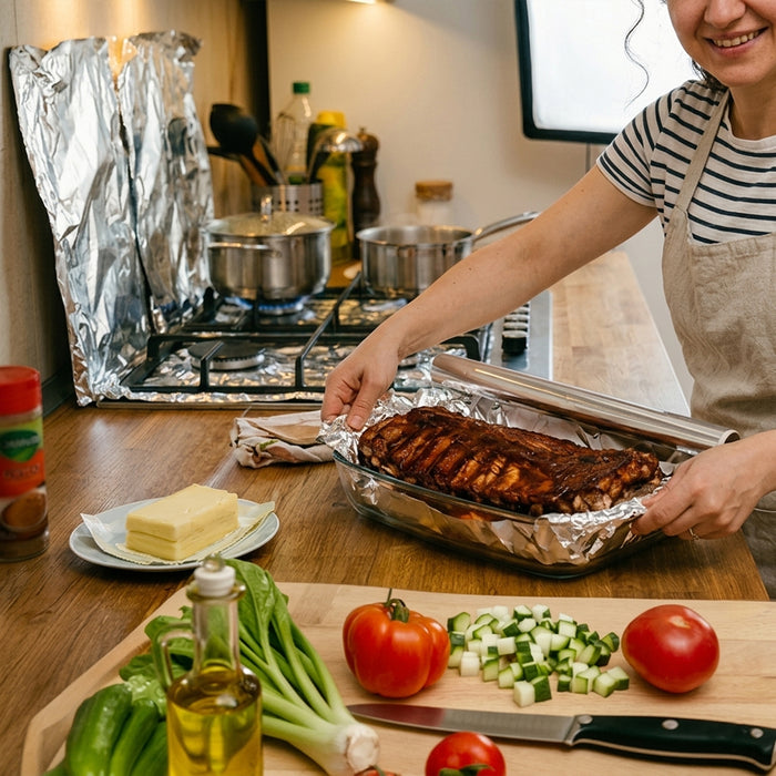 Folie aluminiu alimentara OTI, 30 m, tipla
